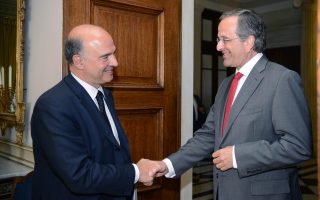 Ο νέος Γάλλος κοινοτικός επίτροπος Πιερ Μοσκοβισί συναντήθηκε χθες και με τον πρωθυπουργό Αντώνη Σαμαρά.