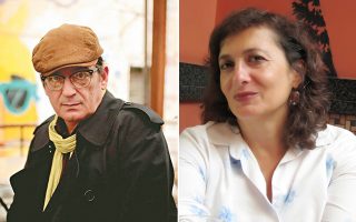 Ο Γιώργος - Ικαρος Μπαμπασάκης και η Χίλντα Παπαδημητρίου.