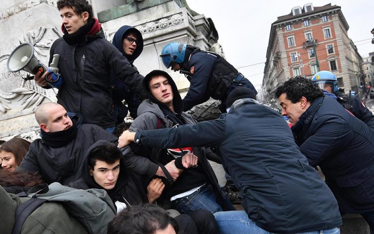 Επί ποδός η ιταλική αστυνομία για τις συγκεντρώσεις ακροδεξιών και αντιφασιστών