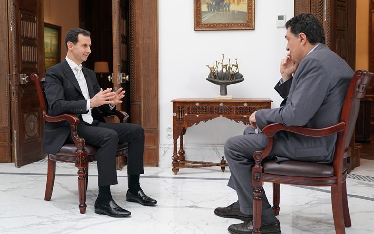 Ο πρόεδρος της Συρίας Μπασάρ αλ Ασαντ μιλάει αποκλειστικά στην «Κ»