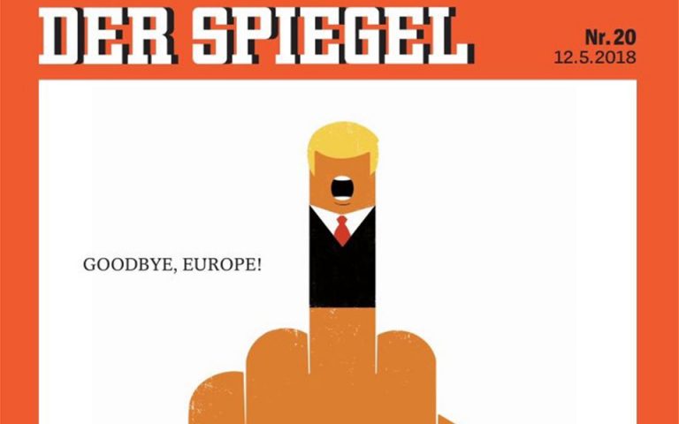 Το αιχμηρό πρωτοσέλιδο του Spiegel με τον Τραμπ στο μεσαίο δάχτυλο