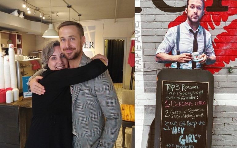 Mια ιδιοκτήτρια καφέ κάλεσε μέσω Twitter τον Ryan Gosling στο μαγαζί της, κι αυτός πήγε