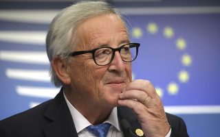 European Commission President Jean-Claude Juncker pauses before speaking during a media conference at an EU summit in Brussels, Thursday, Oct. 18, 2018. EU leaders met for a second day on Thursday to discuss migration, cybersecurity and to try and move ahead on stalled Brexit talks. (AP Photo/Olivier Matthys)