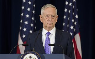 epa06041839 Secretary of Defense Jim Mattis speaks at a press conference after the inaugural US-China Diplomatic and Security Dialogue at the Department of State in Washington, DC, USA, 21 June 2017. The North Korean nuclear missile threat was a top priority of the meetings.  EPA/JIM LO SCALZO