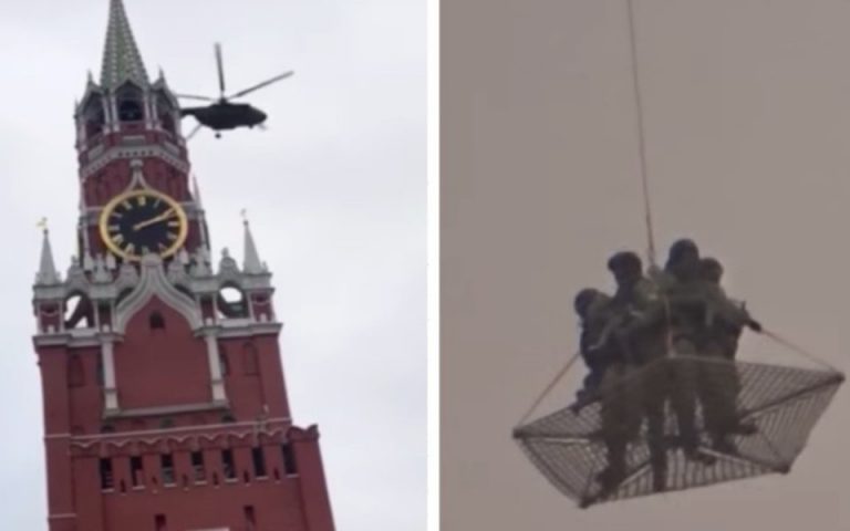 Μυστήριο με ελικόπτερα που μετέφεραν στρατιώτες πάνω από το Κρεμλίνο (Βίντεο)