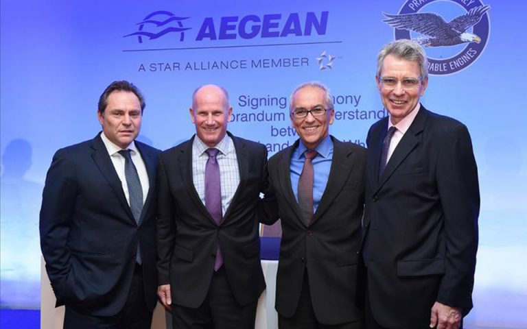Υπεγράφη η συμφωνία 1,5 δισ. δολ. μεταξύ Aegean – Pratt & Whitney