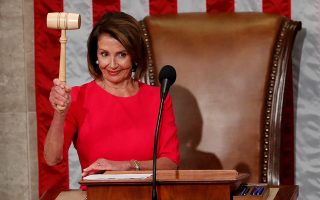 House Speaker-delegate Nancy Pelosi (D-CA) raises the gavel after being elected as House Speaker as the U.S. House of Representatives meets for the start of the 116th Congress inside the House Chamber on Capitol Hill in Washington, U.S., January 3, 2019. REUTERS/Kevin Lamarque     TPX IMAGES OF THE DAY
