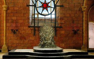 FILE PHOTO: The Iron Throne is seen on the set of the television series Game of Thrones in the Titanic Quarter of Belfast, Northern Ireland, Picture taken June 24, 2014. REUTERS/Phil Noble/File Photo