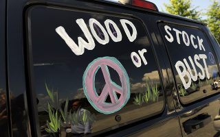 FILE - This Aug. 14, 2009 file photo shows a van decorated with 