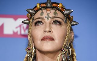 Madonna poses in the press room at the MTV Video Music Awards at Radio City Music Hall on Monday, Aug. 20, 2018, in New York. (Photo by Evan Agostini/Invision/AP)
