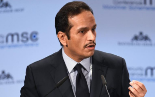 O υπουργός Εξωτερικών του Κατάρ Σέιχ Μοχάμεντ Μπιν Αμπντουλραχμάν αλ-Θάνι