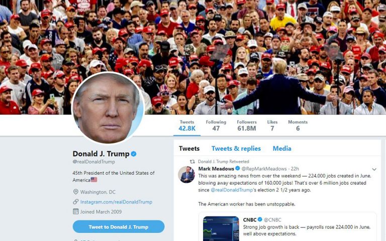 Δικαστήριο έκρινε αντισυνταγματικό να μπλοκάρει ο πρόεδρος Τραμπ τους επικριτές του στο Twitter