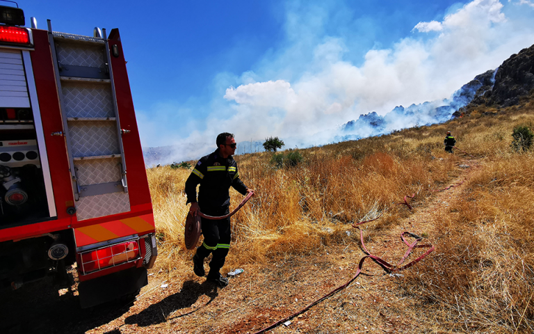 Ενισχύονται οι δυνάμεις στον Κιθαιρώνα: «Μάχη» με τις φλόγες και τους ισχυρούς ανέμους