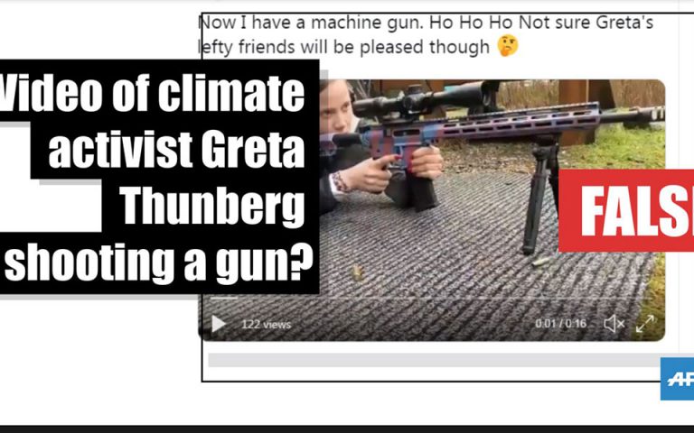 Στόχος fake news η Γκρέτα Τούνμπερκ: Την εμφάνισαν να πυροβολεί με όπλο