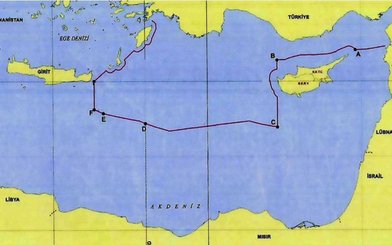 Τούρκος διπλωμάτης δημοσίευσε χάρτη με τα όρια της υφαλοκρηπίδας