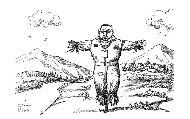 Σκίτσο του Ανδρέα Πετρουλάκη (14.04.20)