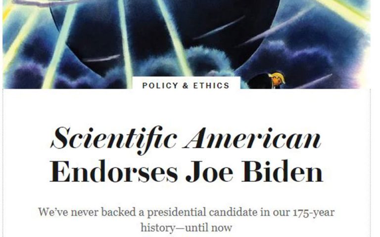 Tο Scientific American τάσσεται ανοιχτά υπέρ Μπάιντεν
