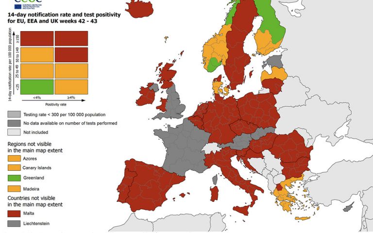 ECDC: Πώς τοποθετείται η Ελλάδα στον επιδημιολογικό χάρτη