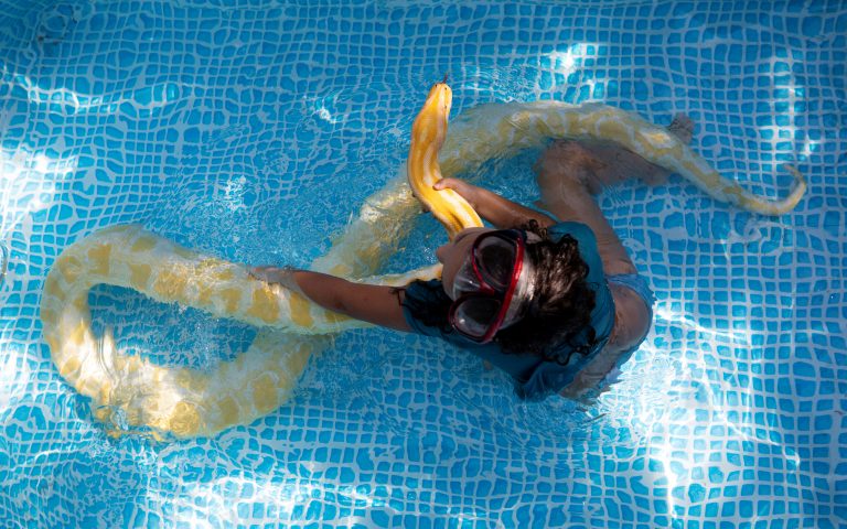 Ισραήλ: Οκτάχρονη παίζει σε πισίνα με τον κατοικίδιο πύθωνά της (βίντεο)