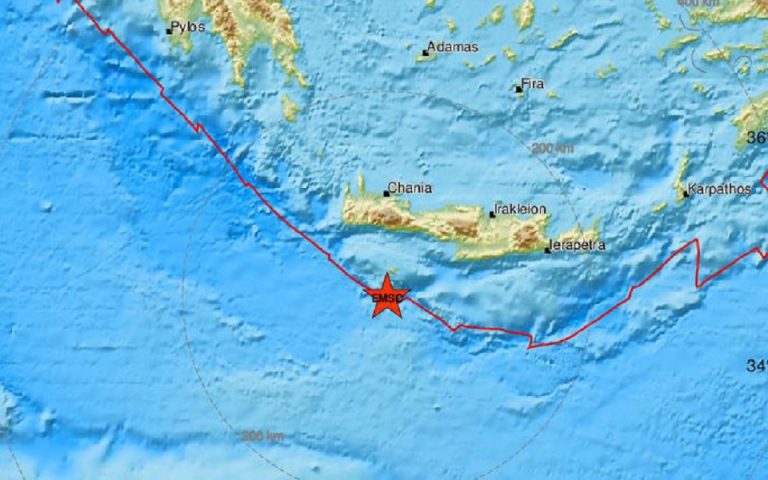 Σεισμός 4,8 Ρίχτερ στη Γαύδο – Έγινε αισθητός στην Κρήτη