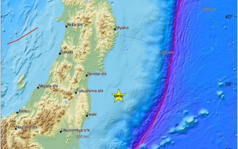 Σεισμός 7,1 Ρίχτερ ανοιχτά της Ιαπωνίας
