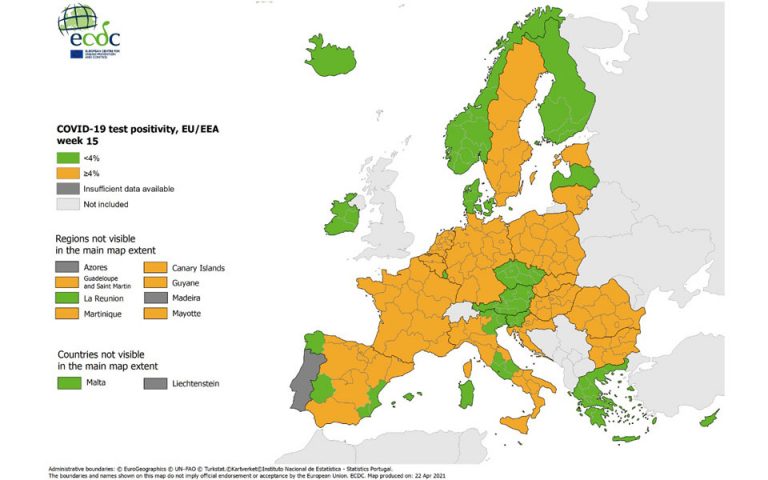 ECDC: Στο «πράσινο» η Ελλάδα σε θετικότητα και τεστ