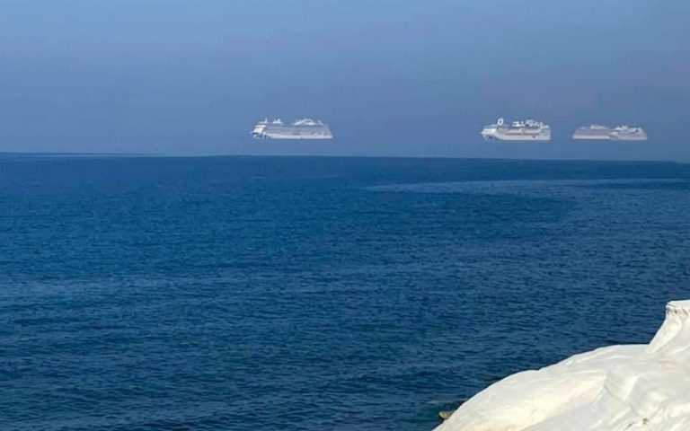 «Ιπτάμενα» κρουαζιερόπλοια στην Κύπρο – Το σπάνιο φαινόμενο Fata Morgana