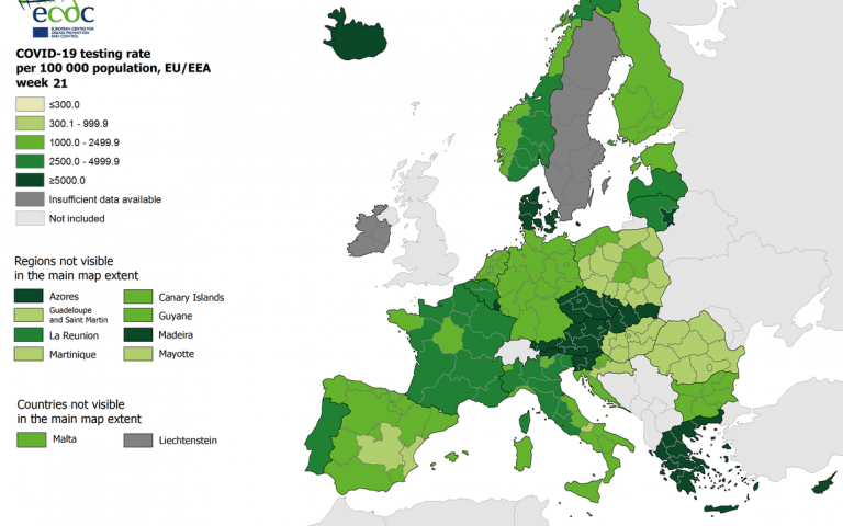 Οι νέοι χάρτες του Ευρωπαϊκού Κέντρου Πρόληψης και Ελέγχου Νόσων