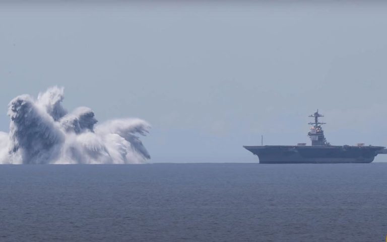 ΗΠΑ: Δοκίμασαν τις αντοχές αεροπλανοφόρου με έκρηξη… 3,9 Ρίχτερ (βίντεο)