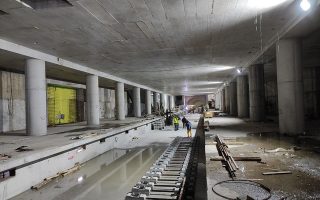 Ο υπό κατασκευή σταθμός του μετρό στον Πειραιά - Αναμένεται να παραδοθεί το καλοκαίρι του 2022