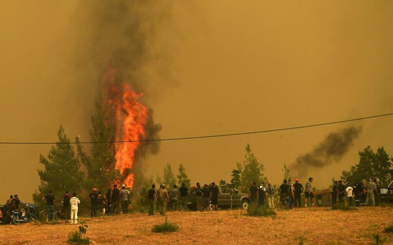 Εύβοια: Νέα φωτιά στα Μεσοχώρια Καρύστου