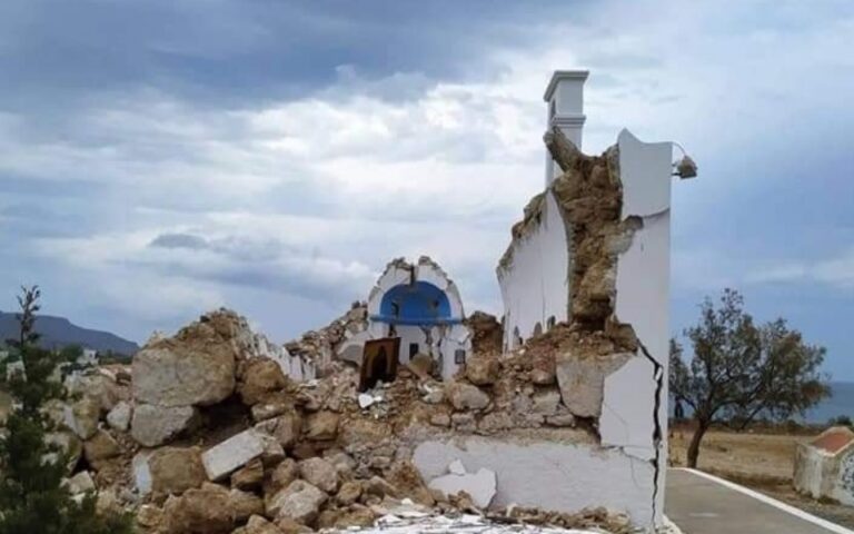 Σεισμός 6,3 Ρίχτερ στην Κρήτη: Κατέρρευσε εκκλησάκι στη Σητεία, ζημιές σε κτίρια