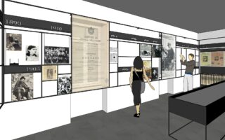 Τμήμα του εκθεσιακού χώρου του Μουσείου «Ελευθέριος Βενιζέλος», όπως θα διαμορφωθεί από τη νέα μουσειολογική και μουσειογραφική μελέτη.