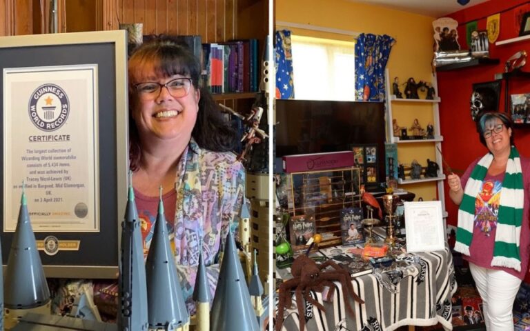 Ουαλία: Μια γυναίκα κατέρριψε ρεκόρ Γκίνες για τη μεγαλύτερη συλλογή αναμνηστικών Χάρι Πότερ