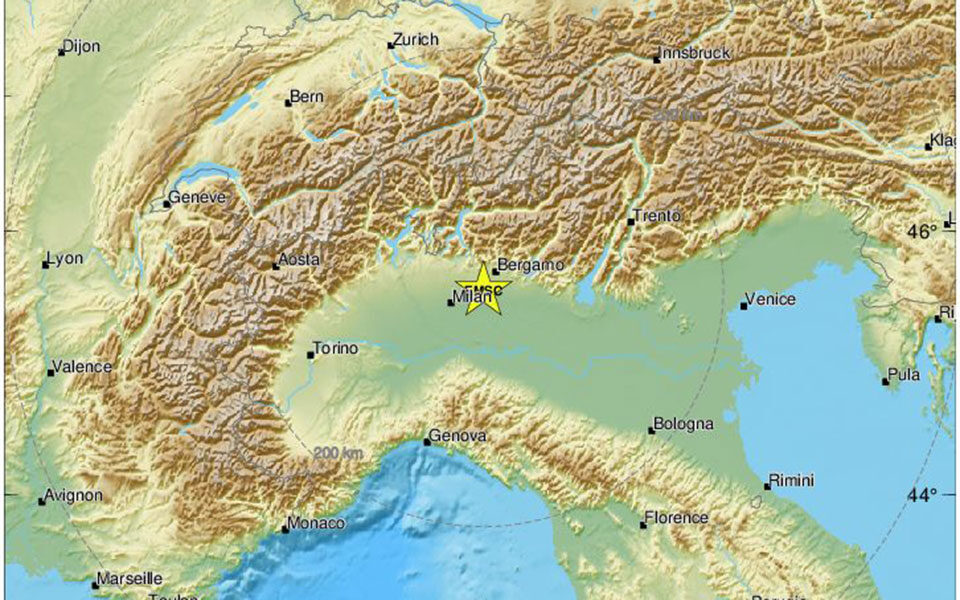Terremoto di magnitudo 4.6 scuote il nord Italia – avvertito a Milano