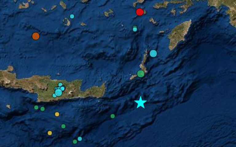 Σεισμός τώρα: Δόνηση 5,2  Ρίχτερ νότια της Κρήτης