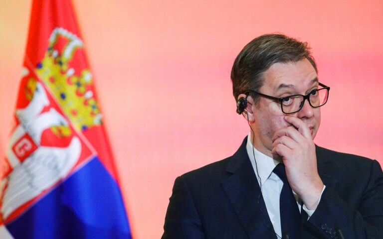  Ο πρόεδρος της Σερβίας Αλεξάνταρ Βούτσιτς (φωτ. αρχείου: Reuters/Florion Goga).