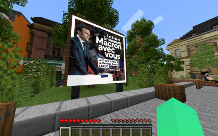 Ο προεκλογικός αγώνας του Εμανουέλ Μακρόν στο βιντεοπαιχνίδι Minecraft