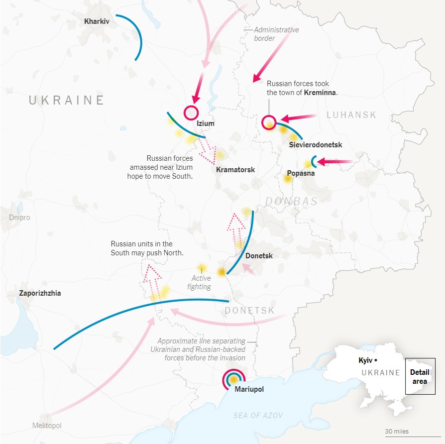 Πόλεμος στην Ουκρανία: H μάχη της Μαριούπολης μέσα από χάρτες και video-1