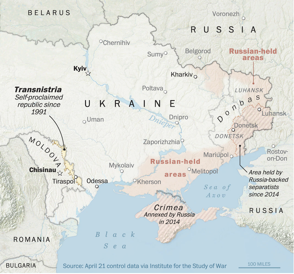 Πόλεμος στην Ουκρανία: Το ενδεχόμενο μιας ρωσικής επίθεσης στη Μολδαβία και ο ρόλος της Υπερδνειστερίας-1