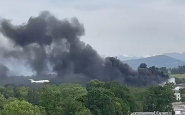 Μεγάλη φωτιά στο αεροδρόμιο της Γενεύης (βίντεο)