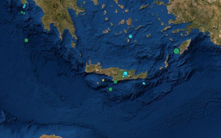 Σεισμός τώρα: 3,9 Ρίχτερ με επίκεντρο το Αρκαλοχώρι στην Κρήτη