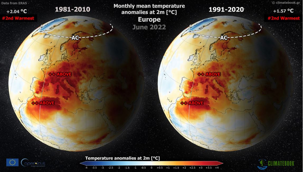 Κλιματική κρίση: Ο φετινός Ιούνιος ήταν ο τρίτος πιο θερμός παγκοσμίως από το 1981-2