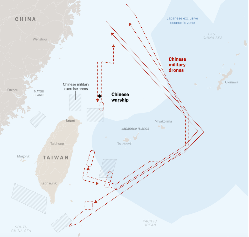 Πόσο κοντά έφτασαν τα κινεζικά μαχητικά σε Ταϊβάν και Ιαπωνία (χάρτες)-3