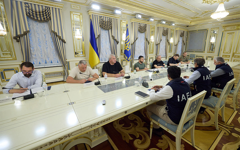 Ουκρανία: Στο Κίεβο η αποστολή του ΙΑΕΑ για τον πυρηνικό σταθμό της Ζαπορίζια
