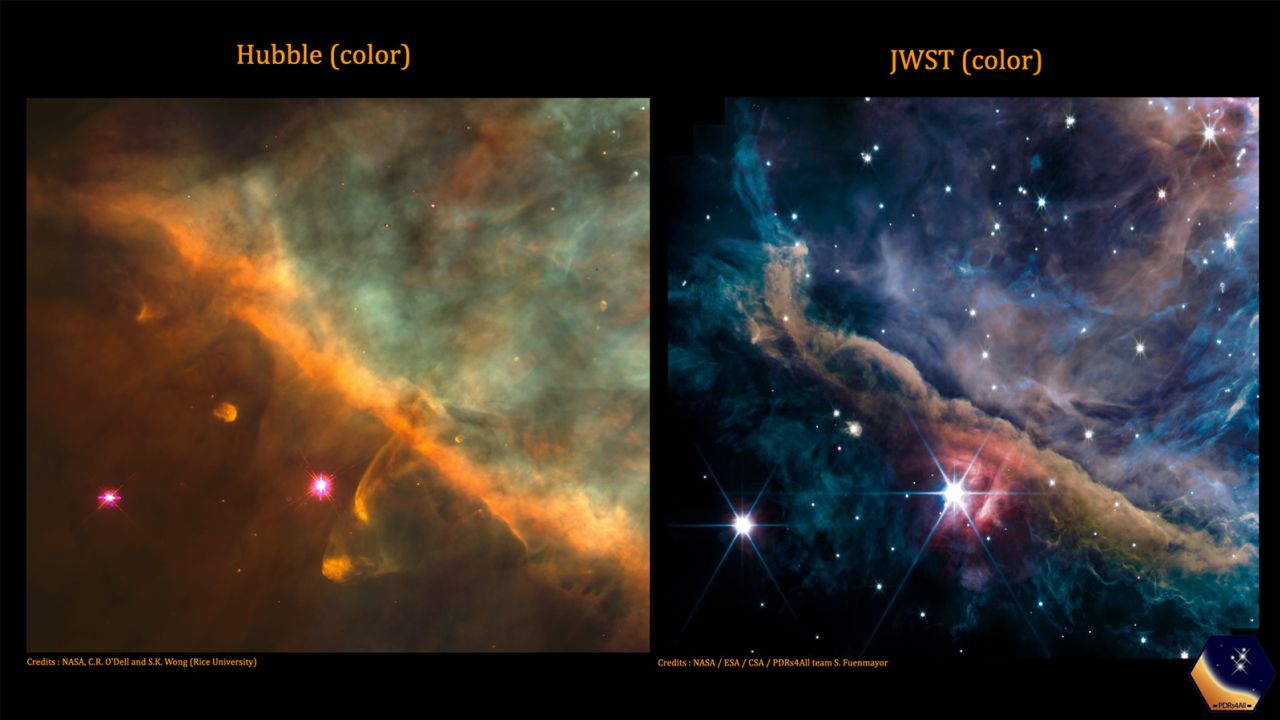 Telescopio James Webb: Nuove spettacolari immagini della Nebulosa di Orione-1