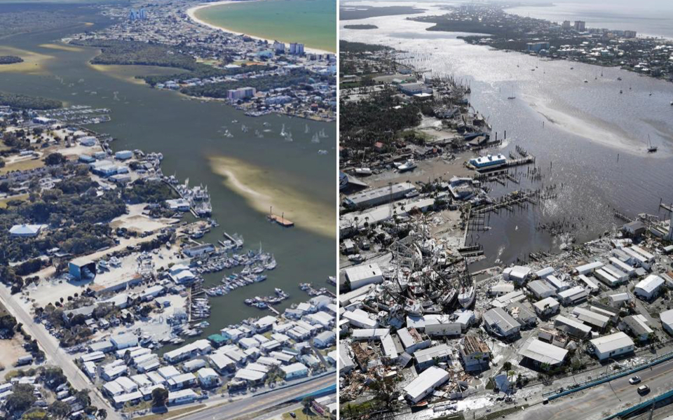 Οι συνέπειες του τυφώνα Ίαν σε εικόνες «πριν και μετά»-4