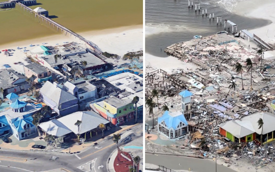 Οι συνέπειες του τυφώνα Ίαν σε εικόνες «πριν και μετά»-5