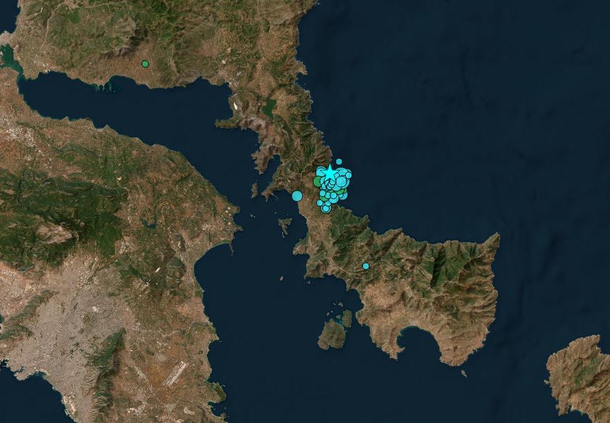 Ισχυρός σεισμός 4,9 στη νότια Εύβοια – Αισθητός στην Αττική-1