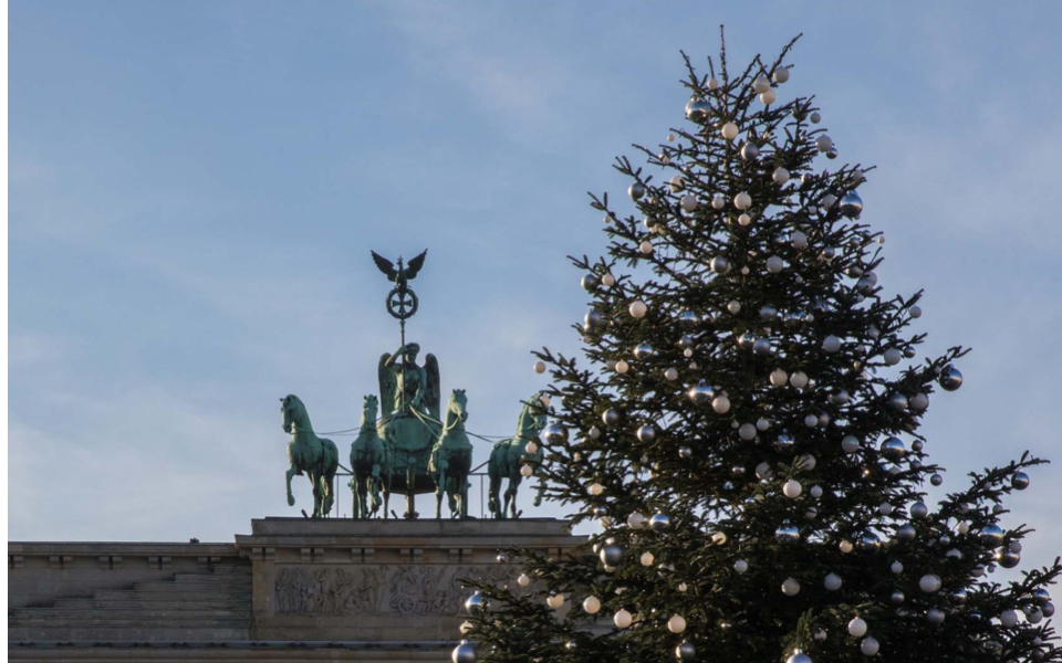 Γερμανία: Ακτιβιστές πριόνισαν την κορυφή του χριστουγεννιάτικου δέντρου του Βερολίνου-1